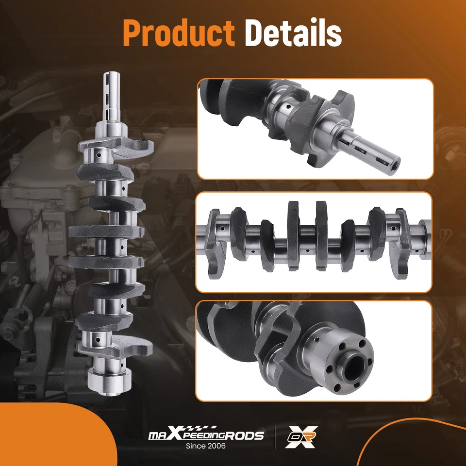 Crankshaft + Main & Rods Bearings For Toyota Celica Pickup 22RE 2.4L 13711-35050 - Image 2 of 4