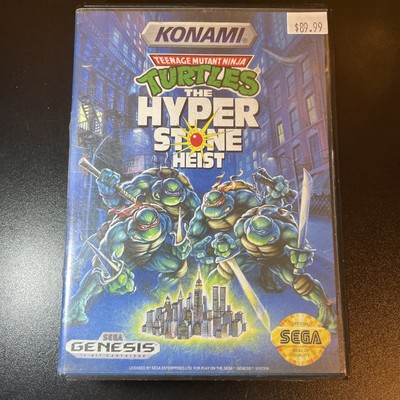 Teenage Mutant Ninja Turtles: The Hyperstone Heist (Genesis, 1992) Game and Box