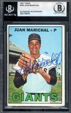 Juan Marichal Beckett BAS Signed 1967 Topps Autograph