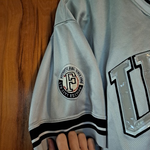 Vtg 90s FUBU 05 Sports Collection USA Jersey Size Large Silver Navy Blue Limited - Picture 6 of 16