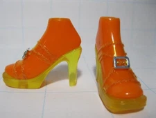 Bratz 10" girl Doll CLOE ORANGE Feet High Heel Transluscent Yellow Shoe I Candy
