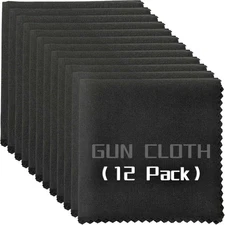 12 Pack Microfiber Gun Cleaning Cloth, 12"x12" Lint Free Gun Cleaning Rags, Reus
