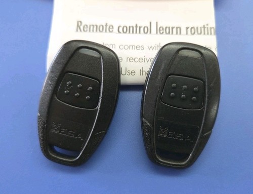 2x Mesa 1 Button Remote Transmitter Fob 7111M - Tested - Black Button