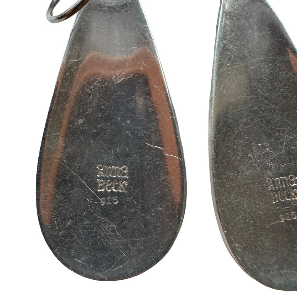 Anna Beck Sterling Silver Teardrop Dot Earrings - Изображение 4 из 4