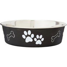 Loving Pets Bella Stainless Steel Pet Bowl Espresso Large