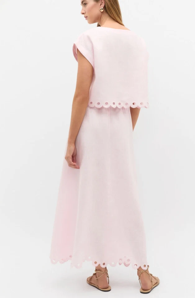 AUTHENTIC & NEW with Tags - Linen Embroidered Tee - Primrose - RRP$149.95 - image 3 of 4