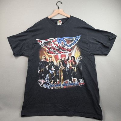 Aerosmith Just Push Play Tour 2002 T Shirt XL Kid Rock Run DMC Vintage Band Tee