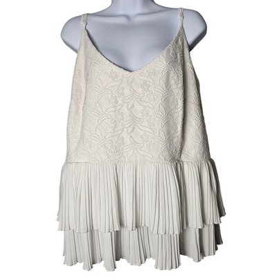 City Chic Jacquard Floral Tiered Pleated Camisole 16/18 NWT Coquette Bridal