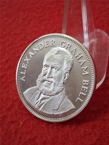 1971 ALEXANDER GRAHAM BELL UNC. MEDAL 1.04oz STERLING SILVER ROUND      #MF-0884