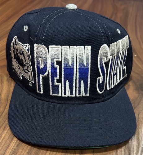 VTG PENN STATE NITTANY LIONS STARTER TRI POWER SPELLOUT LOGO SNAPBACK HAT CAP