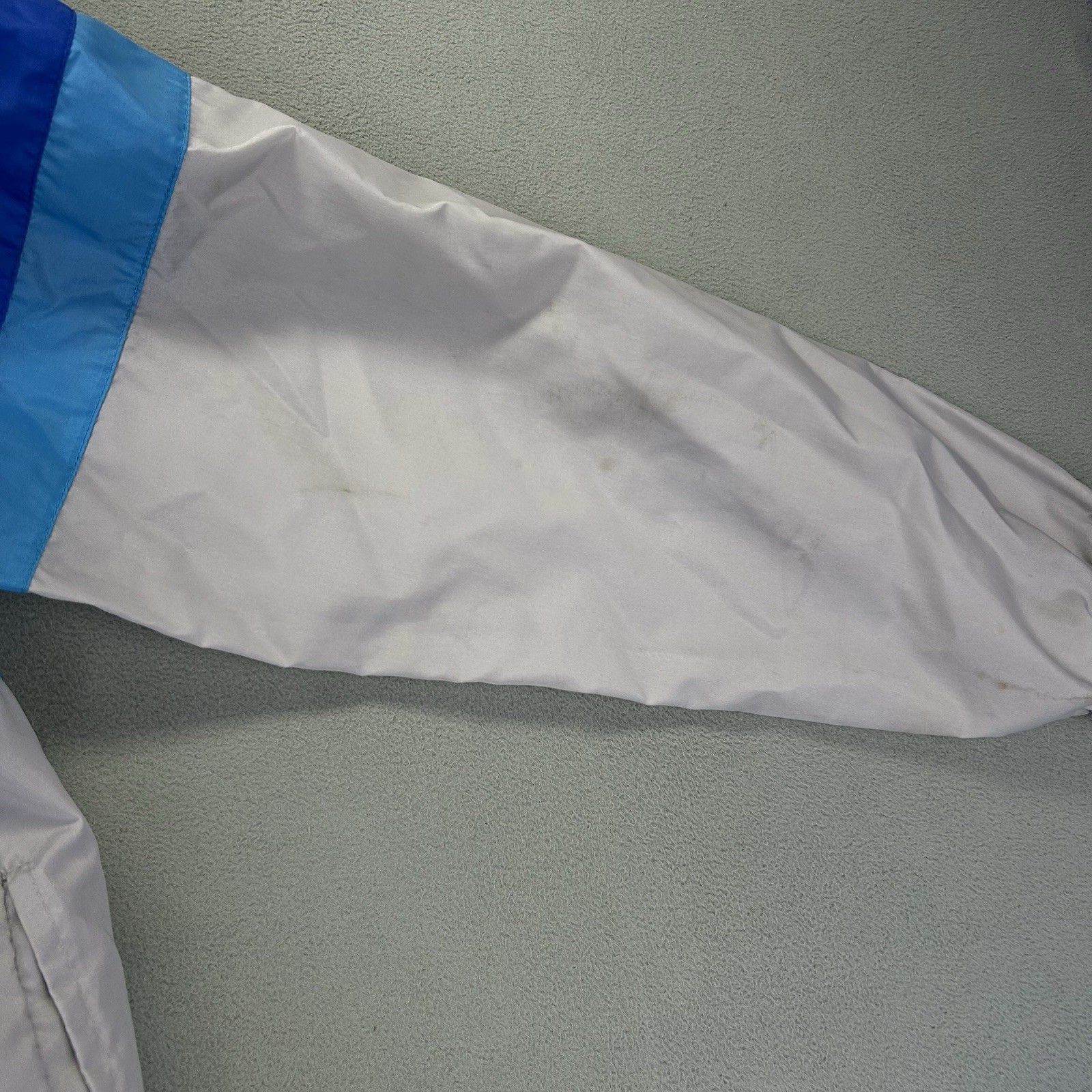 Vintage 90s PONY Hooded Windbreaker Jacket Colorblock Half Zip Nylon Size Large thumbnail 14