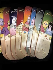 SUPER RARE Last Supper Toy Machine Skateboard Deck Ed Templeton FULL SET OF 8