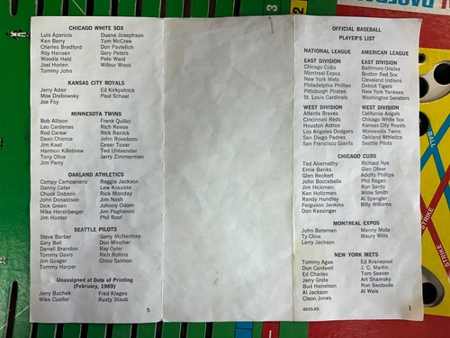 1969 Milton Bradley Official Baseball Game #4930 With 40 Cards - Picture 10 of 23
