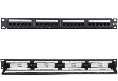 Cmple - 24 Port Cat6 Network Patch Panel, Cat 6 Rackmount Wall Mount Category 6*