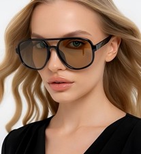 Women Men Rectangular Semi Designer Sunglasses Shades Fashion Flat TOP Lentes