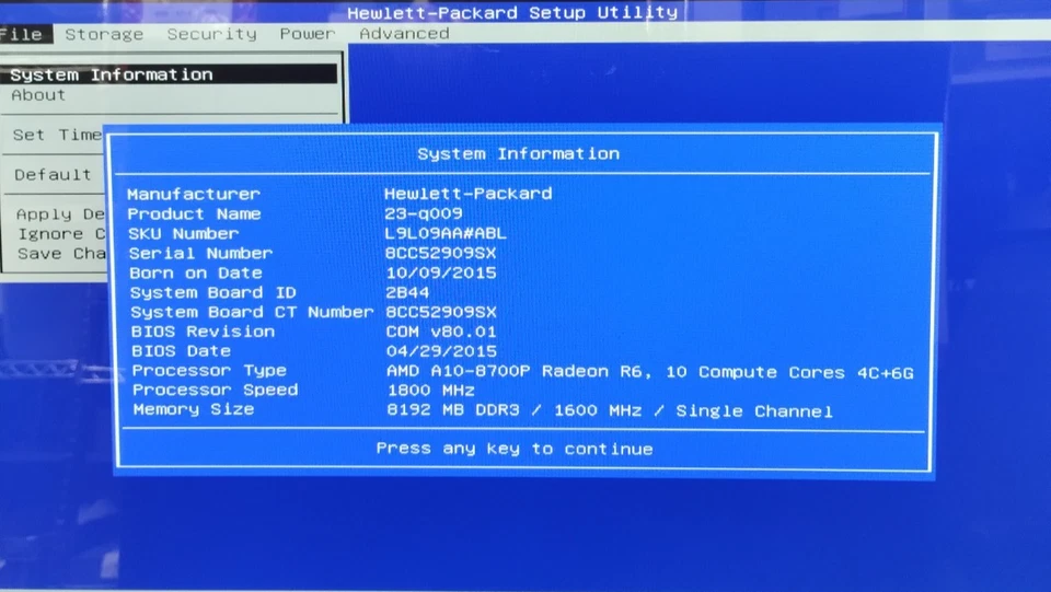 HP Pavilion 23-q009 23" TouchSmart AIO AMD A10-8700P Radeon R6 8GB RAM 1TB W11H - Image 2 of 4