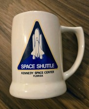 Vintage Kennedy Space Center NASA Space Shuttle Mug Cup Glass Ceramic