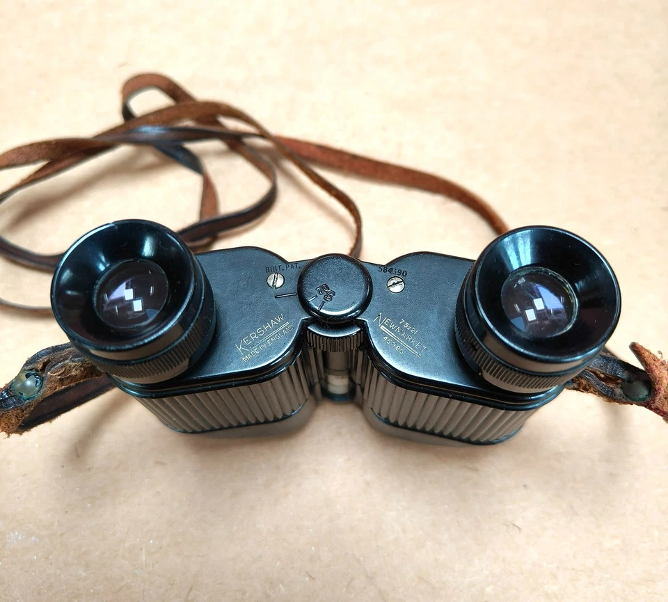 Vintage Kershaw Newmarket 7.5x21 Binoculars. UK WWII Era Compact Prism Optics - Image 4 of 4