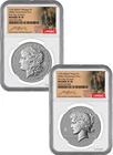 2026-P Morgan and Peace Dollar Reverse Proof 2-Coin Set NGC PF70 FDOI Hancock…