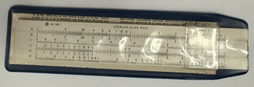 Vintage Sterling Pocket Slide Rule #587 with Original Case & Instructions - 第 3/6 張圖片