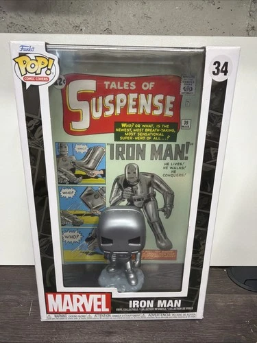 Funko Pop! Comic Book Cover with Case: Marvel - Iron Man #34