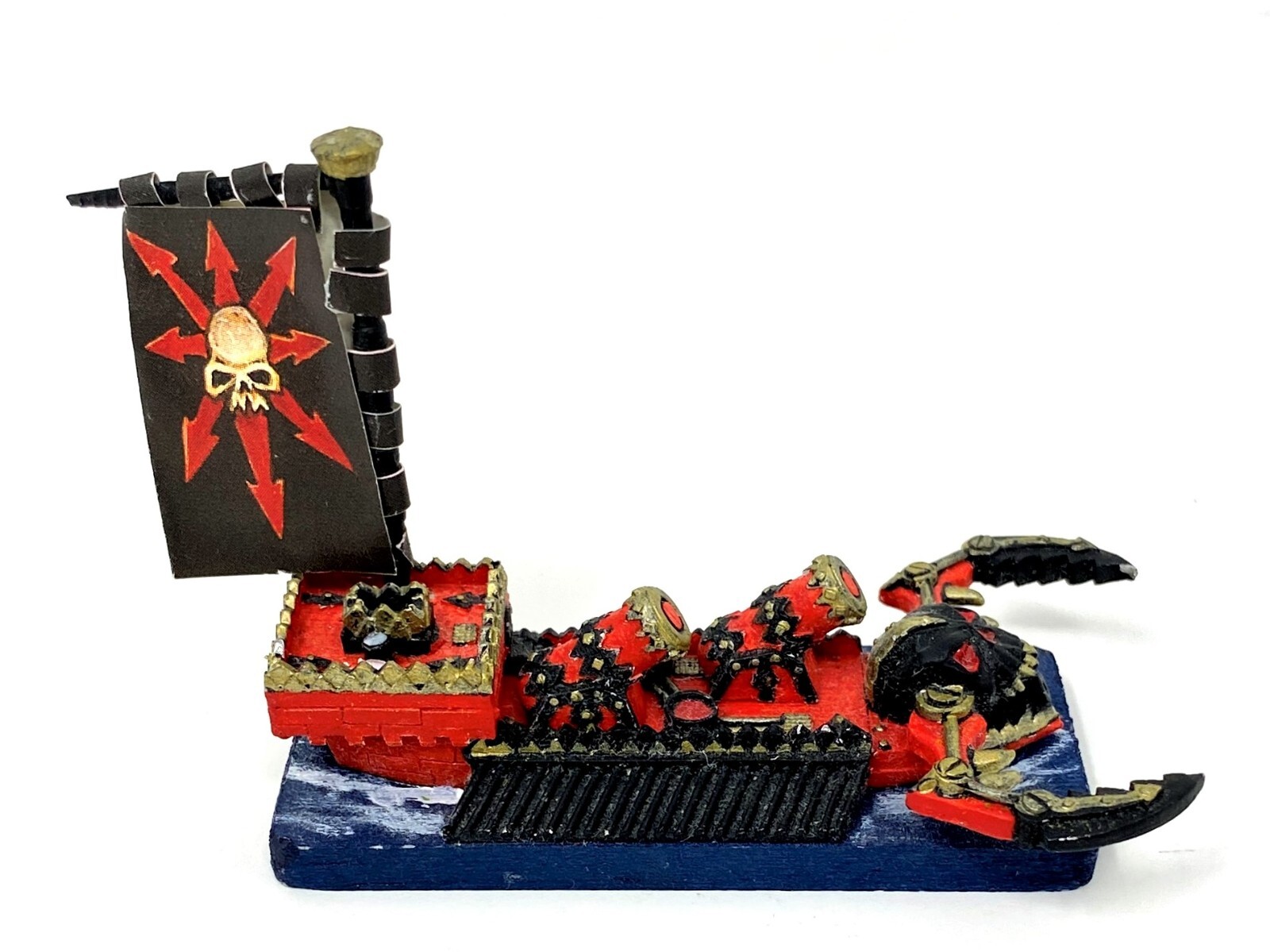 Games Warhammer Man O' War Khorne Fleet Ships x7 (Painted