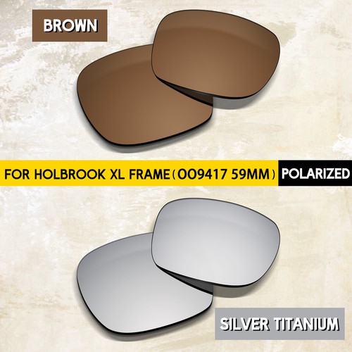 2 Pairs Anti-Scratch POLARIZED Lenses for Oakley Holbrook XL OO9417 59mm, 1.5mm - Picture 11 of 19