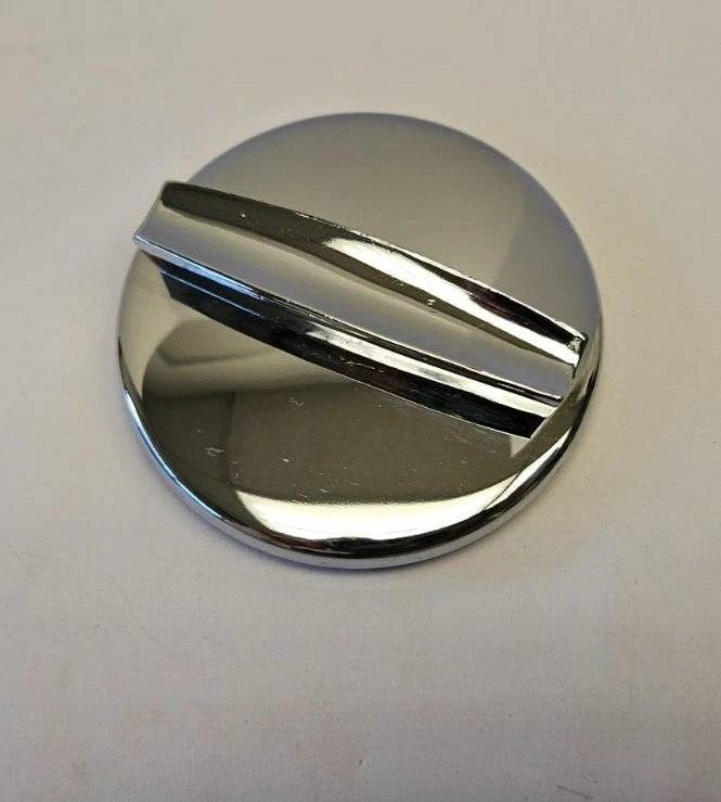 Dodge Chrysler 1965-1966 carrocería C vagón tapa de gasolina cromada 2585387 nuevo de stock Foto 4 de 4