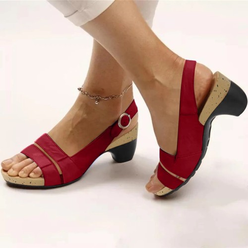 Summer Sandals For Women Elegant Retro Comfortable Open Toe Low Fish Mouth - Picture 14 of 26