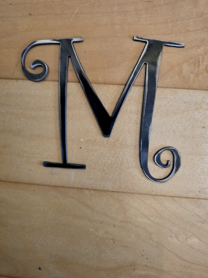 4" Tall precision cut metal letters, thick, weldable, 16 Gauge "Curlz MT" Decor  - Image 2 of 4
