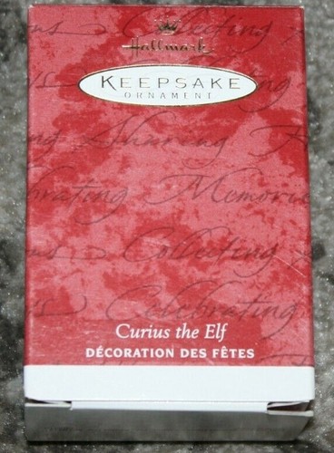 (2) Hallmark Keepsake 2001 Curius the Elf Collector Club Ornament NIB - Picture 2 of 2