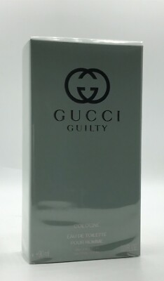 Gucci Guilty Cologne Pour Homme Men Spray 3.0 oz New In Box