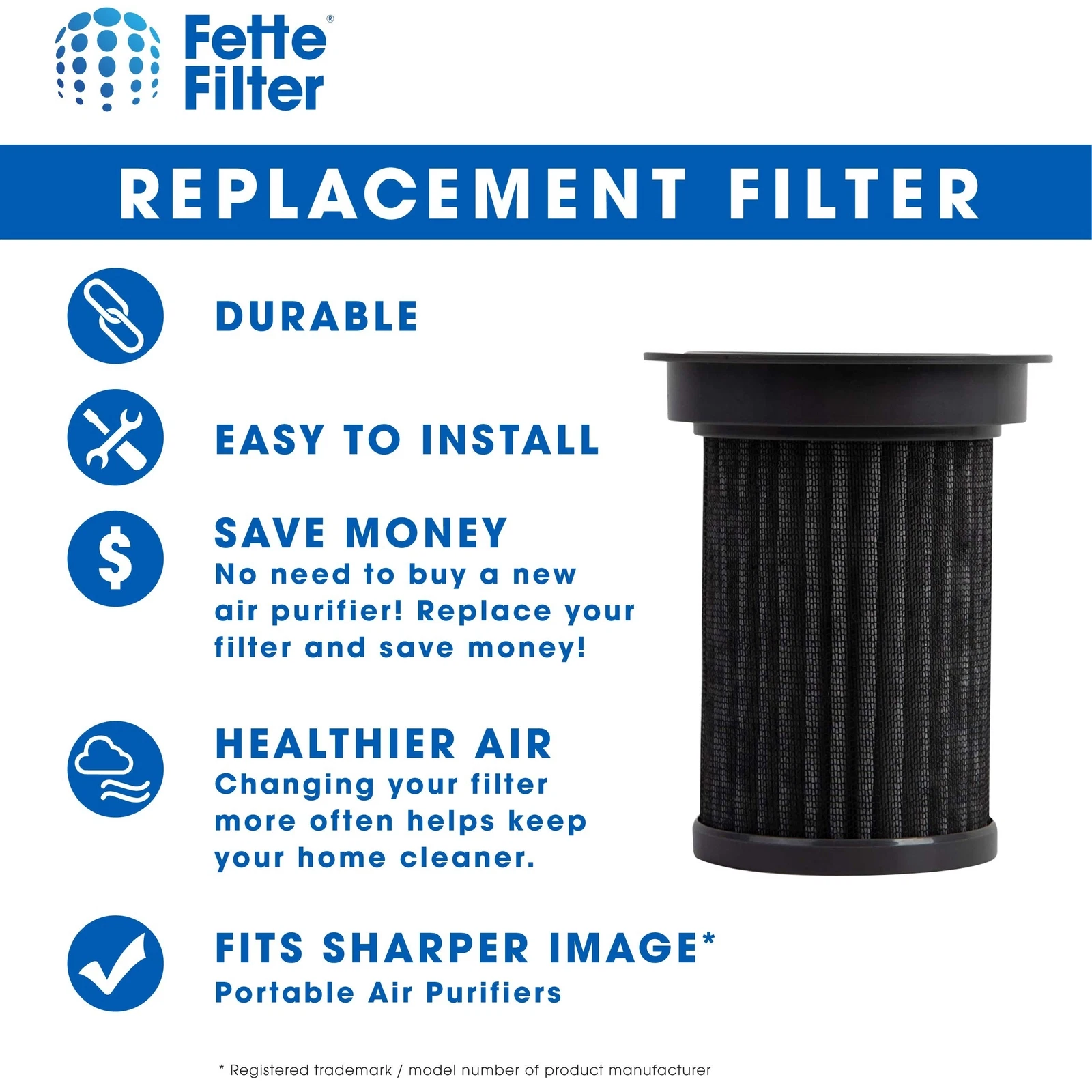 Fette Filter HEPA Replacement Filter for MA-25 Air Purifier - Thumbnail 5