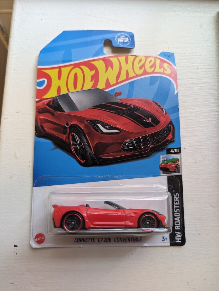 Hot Wheels Corvette C7 Z06 Convertible, Red