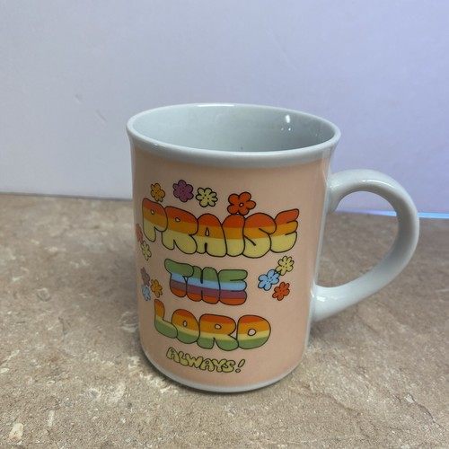 6 Vtg Enesco Sonrise Creations Inspirational Mugs Cups Rainbow Bible Verse 1982 - Picture 3 of 16