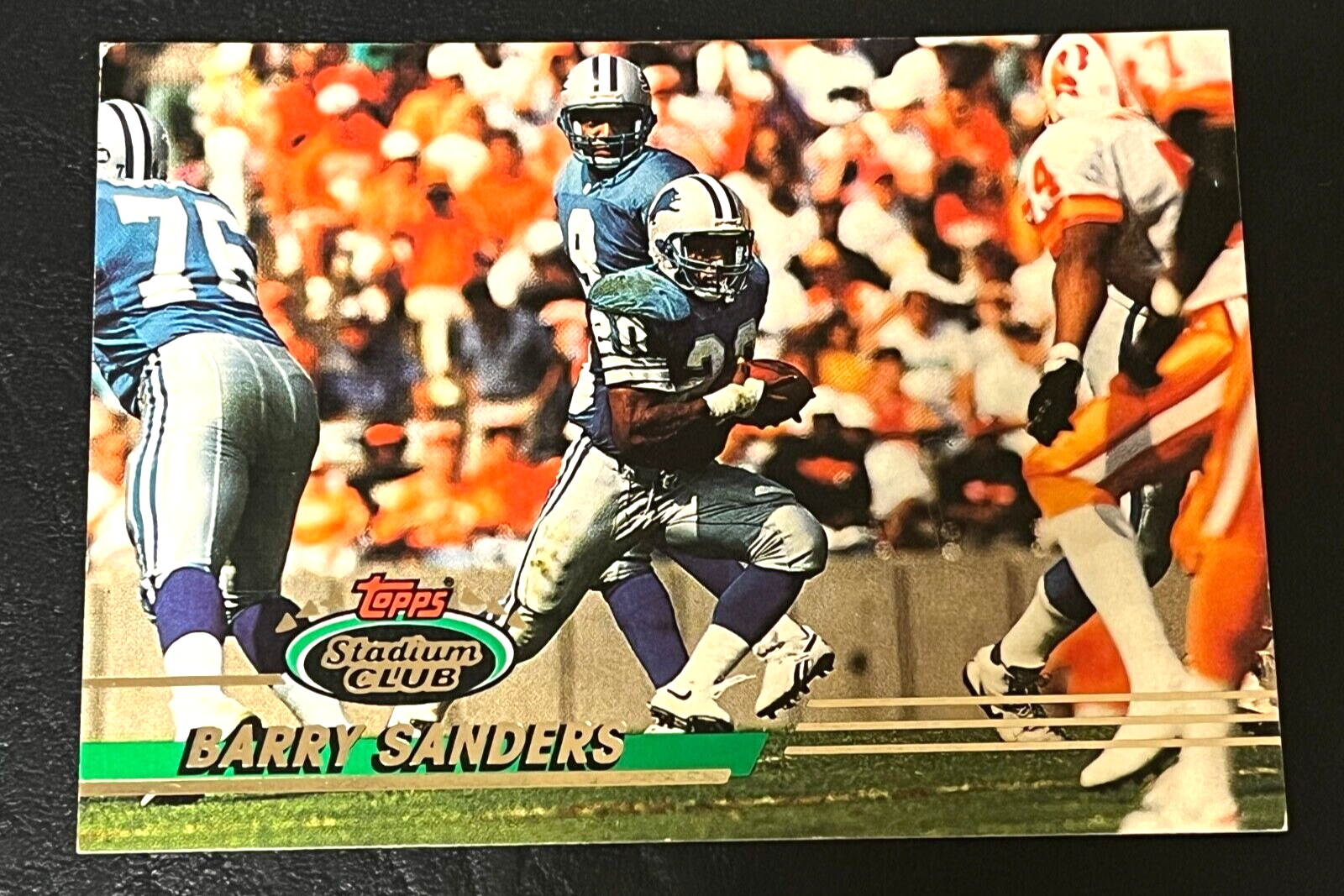 BARRY SANDERS 1991 STADIUM CLUB FOOTBALL CARD 120 DETROIT LIONS HOF