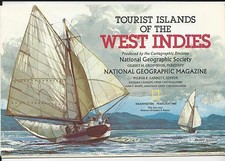 NATIONAL GEOGRAPHIC SUPPLEMENT FEB 1981 POSTER TOURIST ISLANDS WEST INDIES 23x34