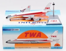 INFLIGHT200 TWA TRANS WORLD AIRLINES  CONVAIR CV880 1:200 IF880TW0723P IN STOCK