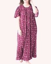 Dreams  Co. Plus Size Pomegranate Long Cotton Knit Nightgown Size 4X 34/36 
