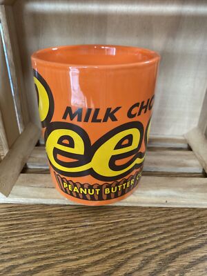 Oversized Reeses Peanut Butter Cup Candy 32oz Orange Ceramic