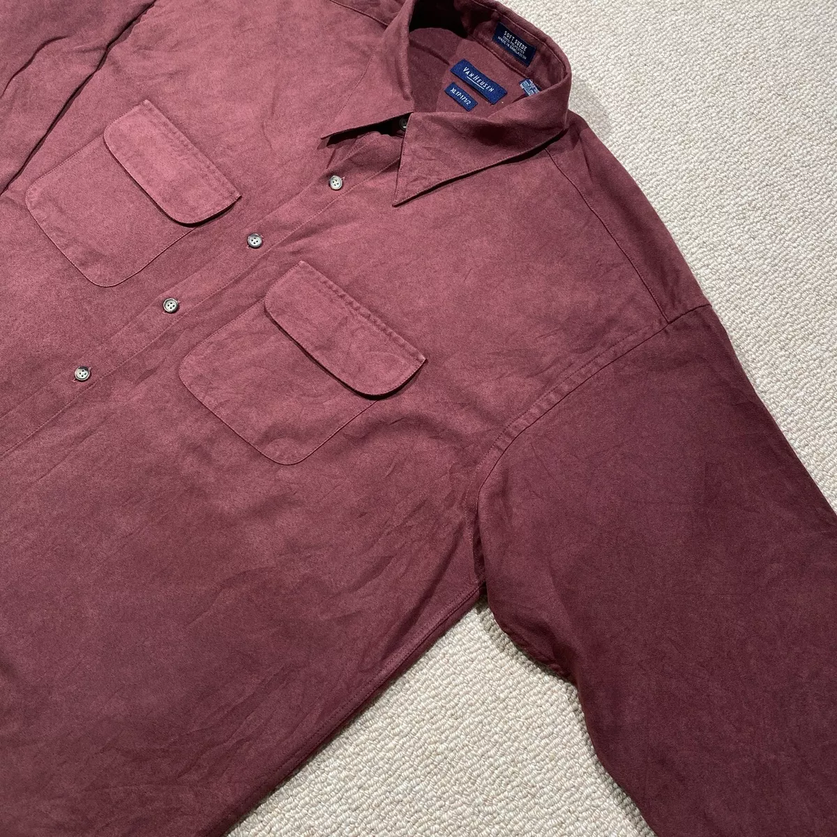 Van heusen 2025 faux suede shirt