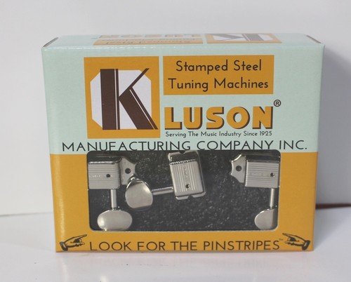 Kluson Vintage 6 Inline Tuner für Fender Strat Tele Single Line Nickel - Bild 3 von 7
