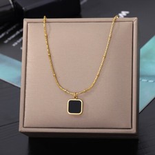 Collier collier pour femmes chaîne pour femmes en acier inoxydable couleur or...