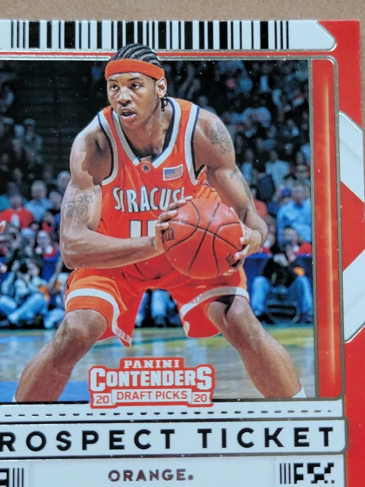 Tarjeta de baloncesto Carmelo Anthony 2020-21 Panini Contenders boleto prospecto #42 Foto 3 de 4