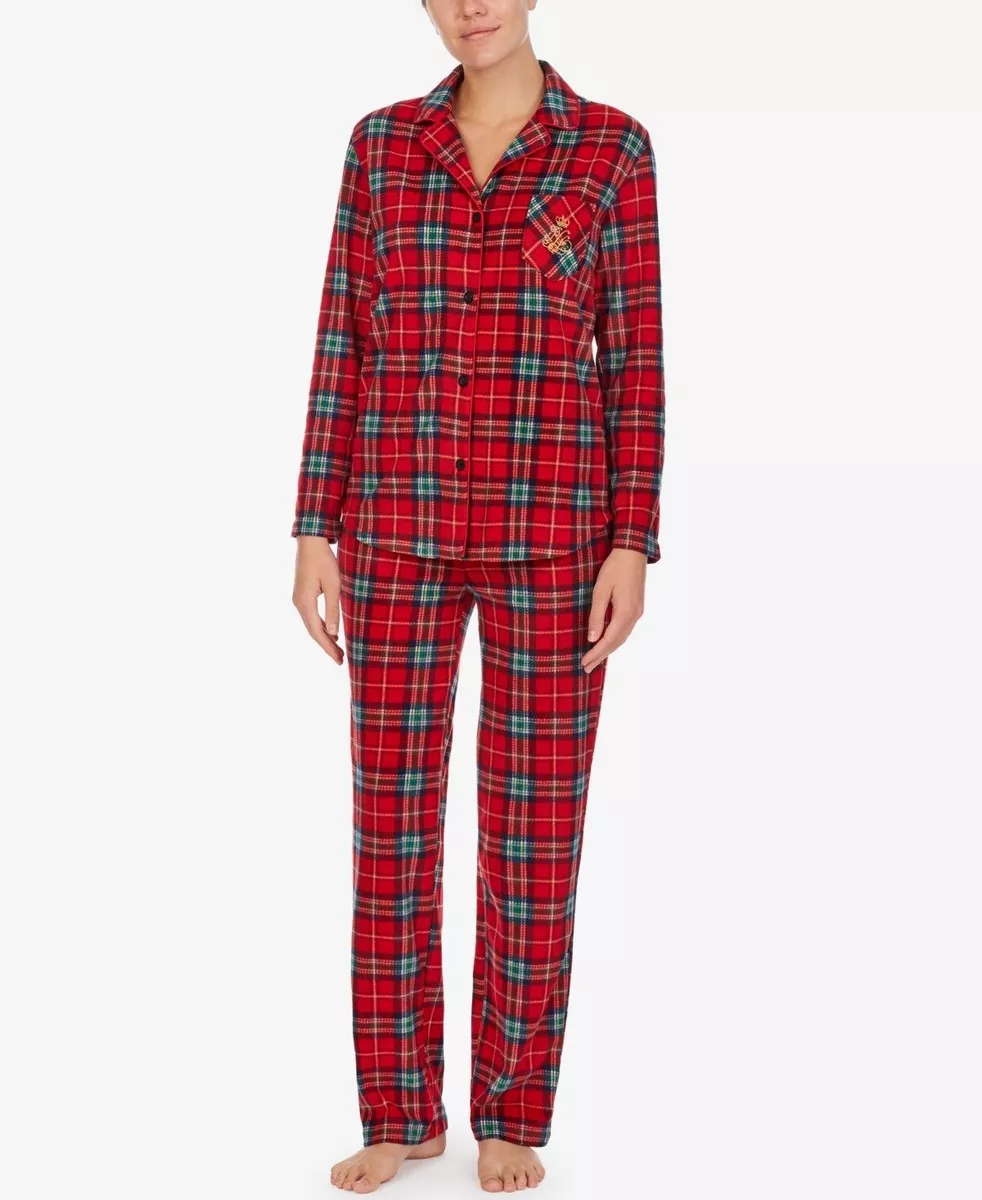 Lauren Ralph Lauren Petite Gift Folded Printed Fleece Pajamas Set