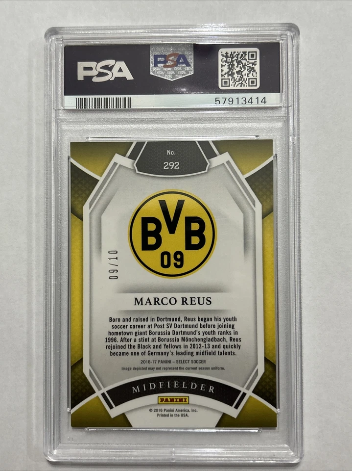 Panini Select Marco Reus Borussia Gold 2016/10 PSA 9 Foto 2 de 2