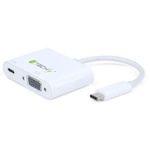 Adapter USB-C auf VGA und Aufladeport USB-C Techly IADAP-USB31-VU31