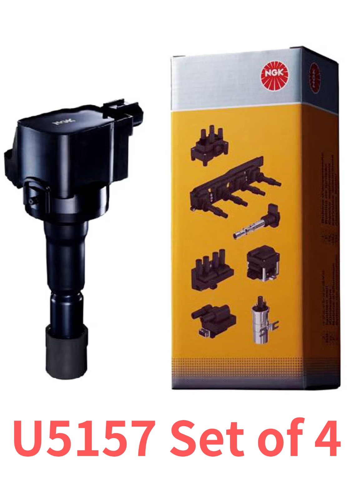 Set of 4 NGK  Ignition Coil U5157 for SUZUKI 33400-76G21,33400-85K10 /WAGON R