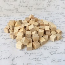 100 Tiny Wood Cubes 1.5 cm Wood Craft Unfinished Pine Wood Blocks D-33