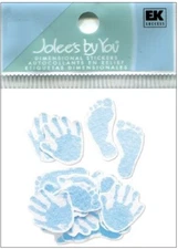 Baby Hand & Footprints, Blue, scrapbook embellishment Jolee's by You JJGA029